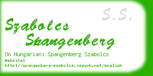 szabolcs spangenberg business card